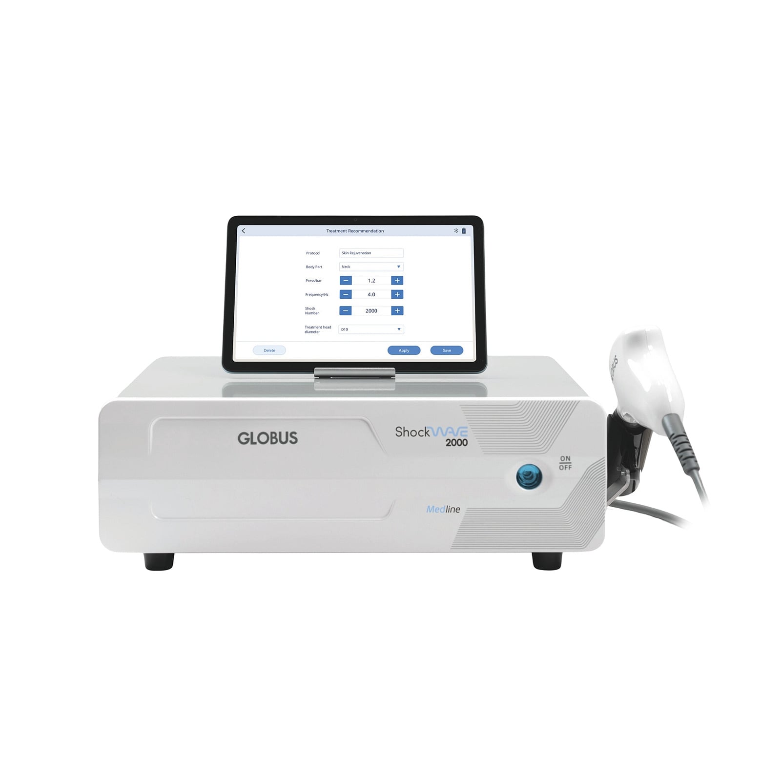ShockWAVE 2000 Globus appareil à ondes de choc Globus ShockWAVE 2000 Med Line avec pièce à main